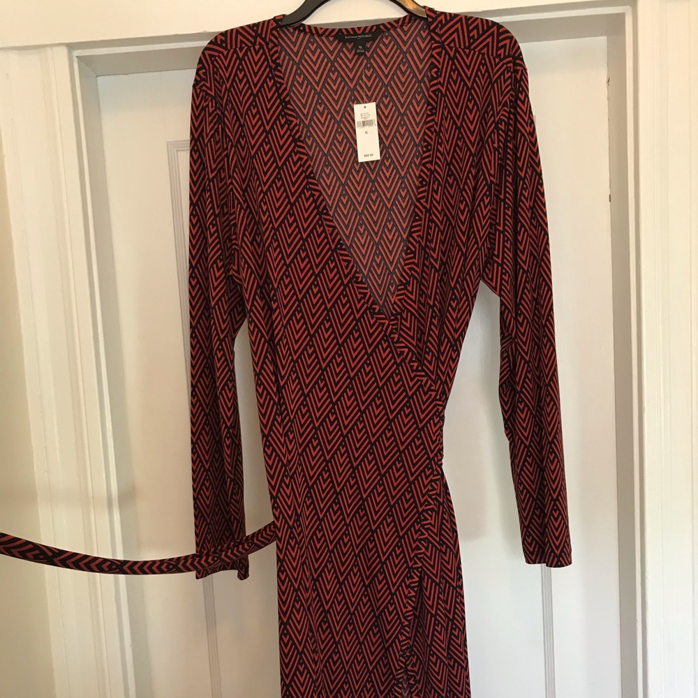 Banana Republic wrap dress, midi length